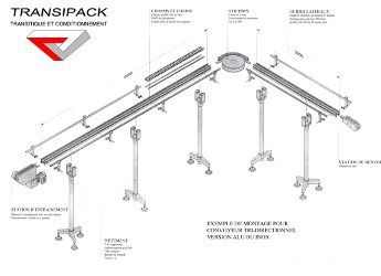 Modules convoyeur tridirectionnel